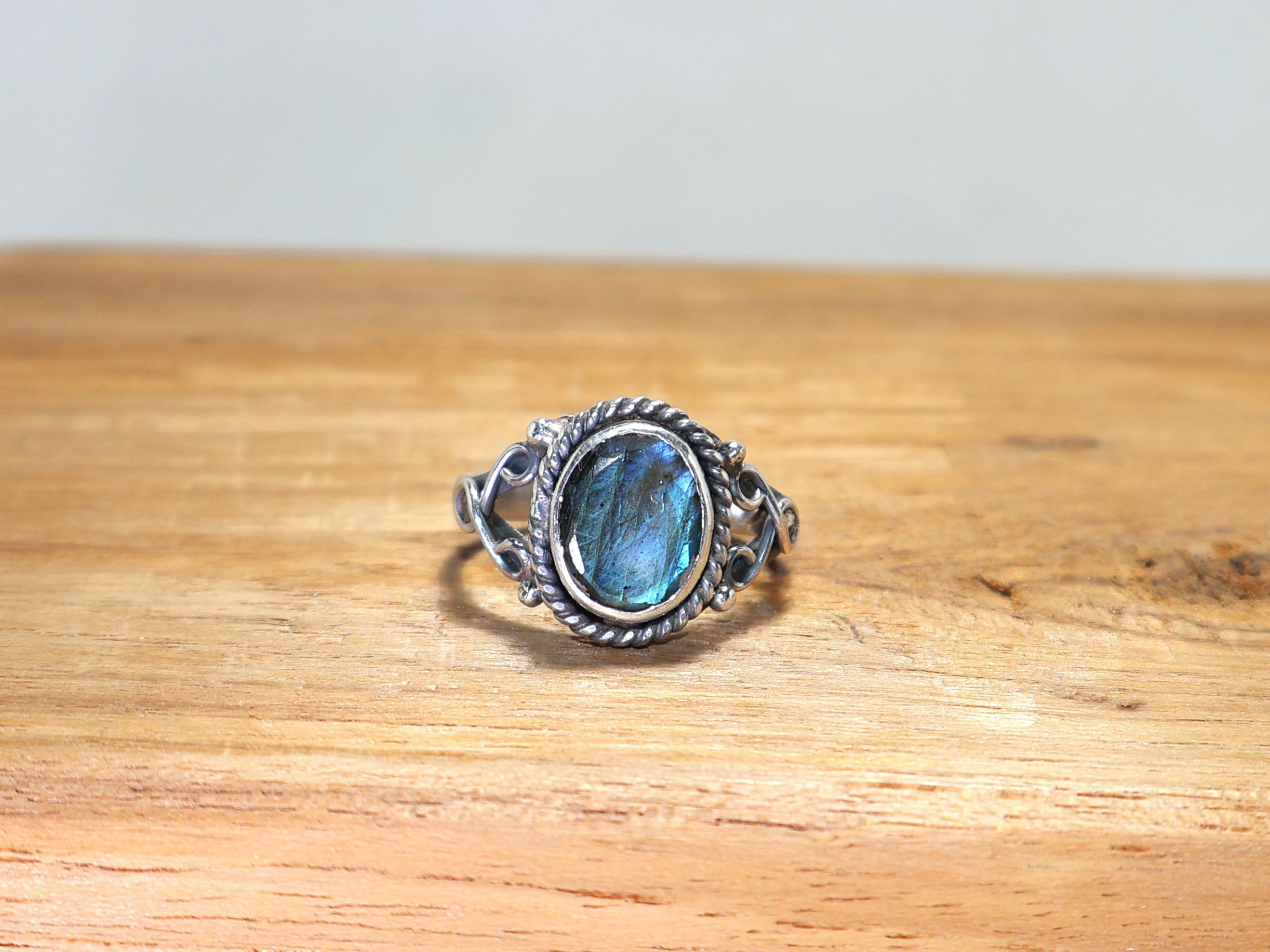 Blauer Feuer Labradorit Silberring Ring Für Frauen Geschenk Für Sie & Ihn 925 Sterling Silberring Handgemachter Natürlicher Ovaler Edelsteinring Einzigartiger Ring