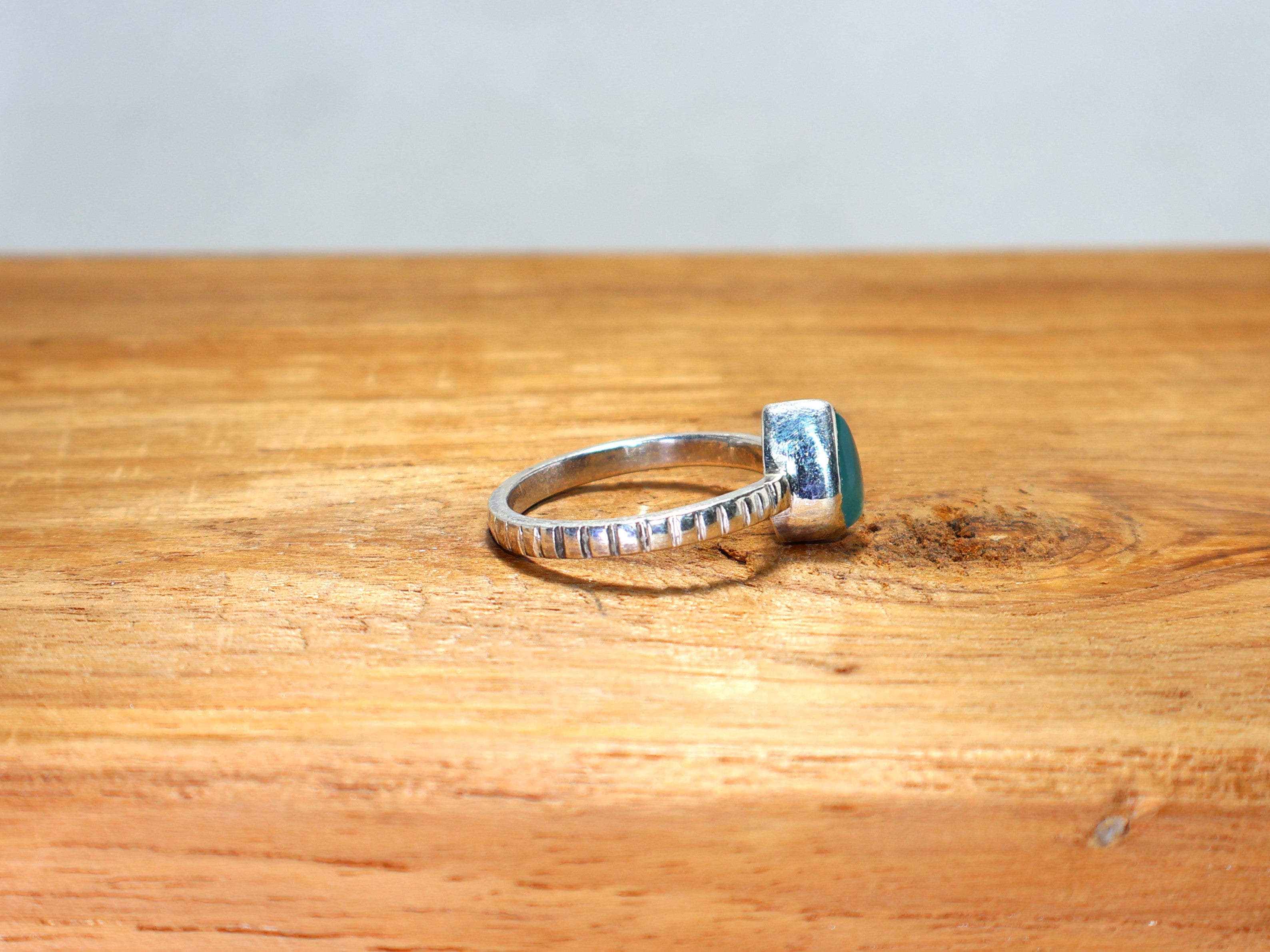 Natürlicher Aqua Chalcedon Silberring 925 Sterling Silber Edelsteinring März Geburtssteinring Handgemachter blauer Steinring Birnenform Ring Geschenk für sie Verlobungsring