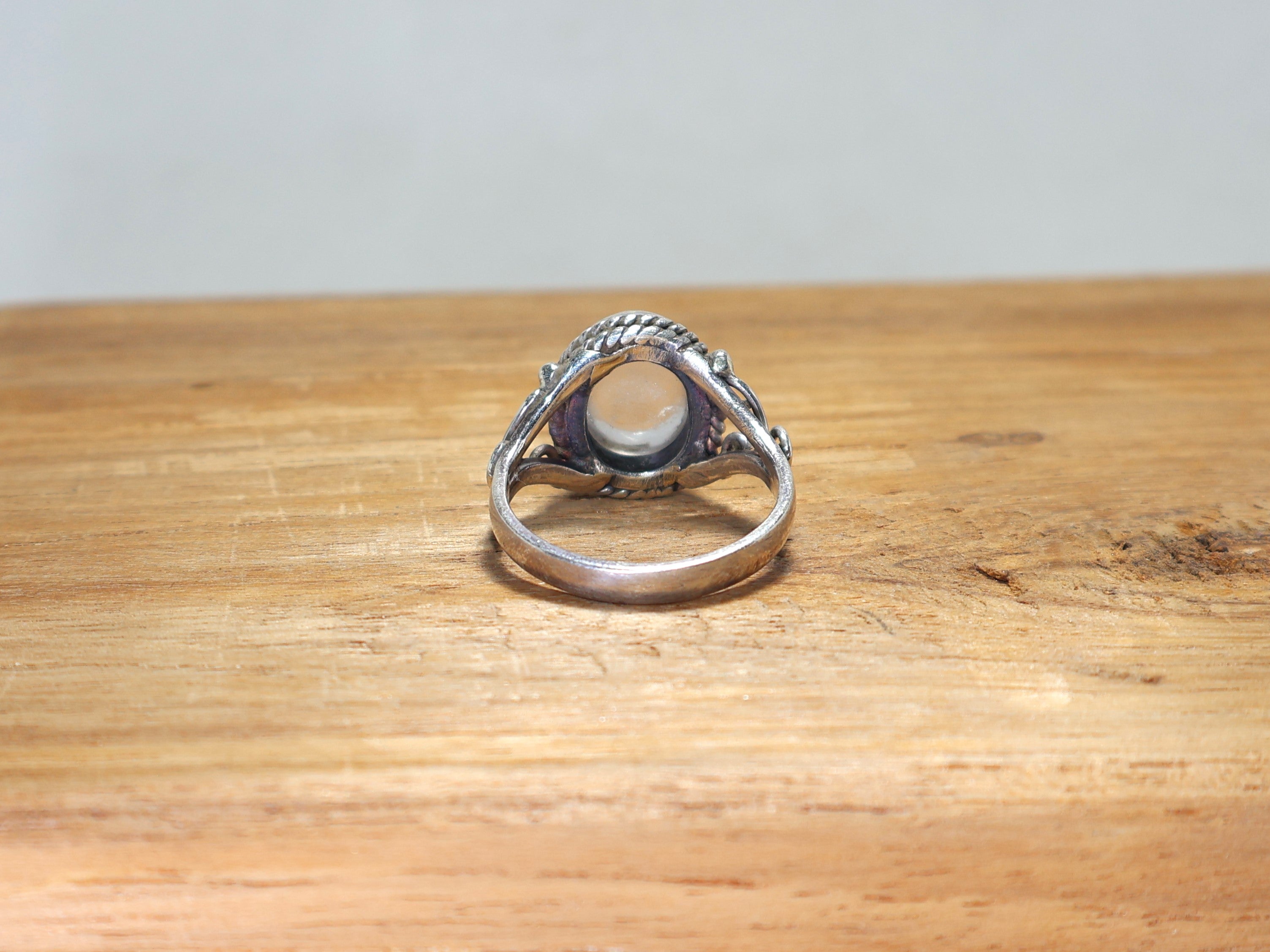 Kristallquarz-Silberring Handgefertigter Edelsteinring Statement-Ring 925 Sterling Silber Ring Ovaler Ring Geschenk für Sie