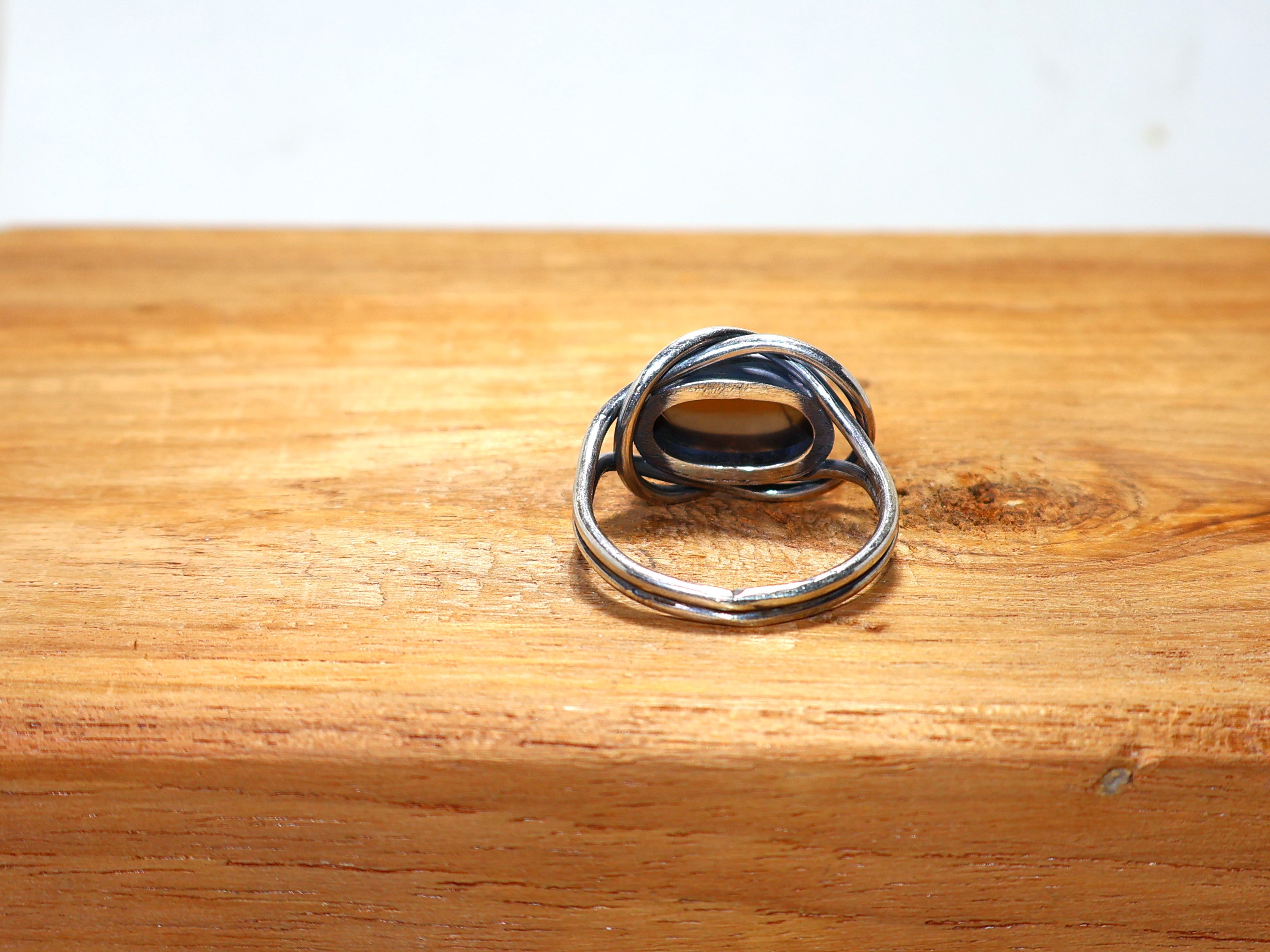 Natürlicher Rauchquarz Oval Edelsteinring 925 Sterling Silber Ring Handgefertigter Ring Statement Ring Brauner Edelsteinring Versprechensring Einzigartiger Ring