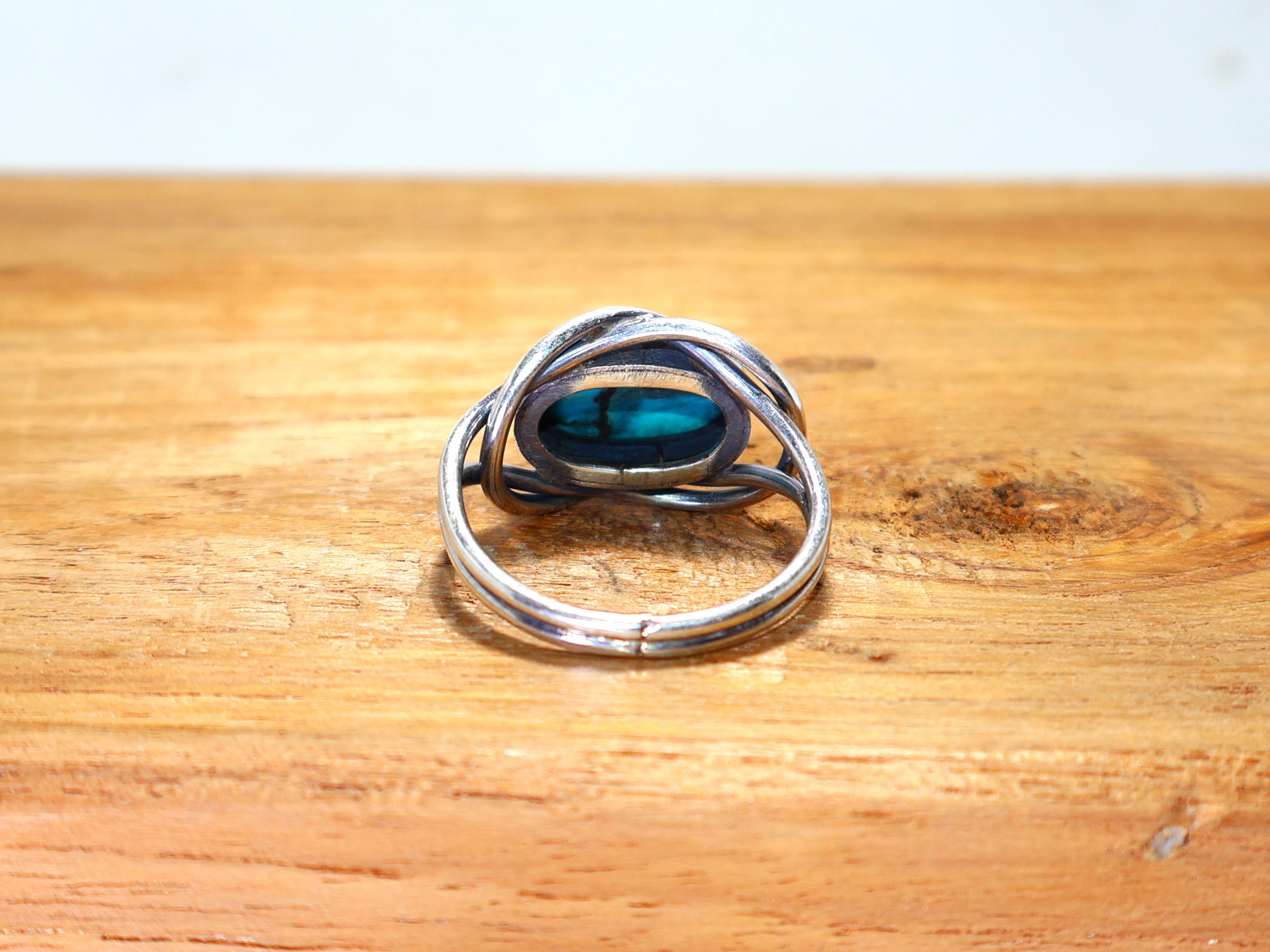 Grüner Türkisring 925 Sterling Silber Handgefertigter Silberring Ovaler Edelsteinring Zarter Ring Statement-Ring Minimalistischer Türkisring