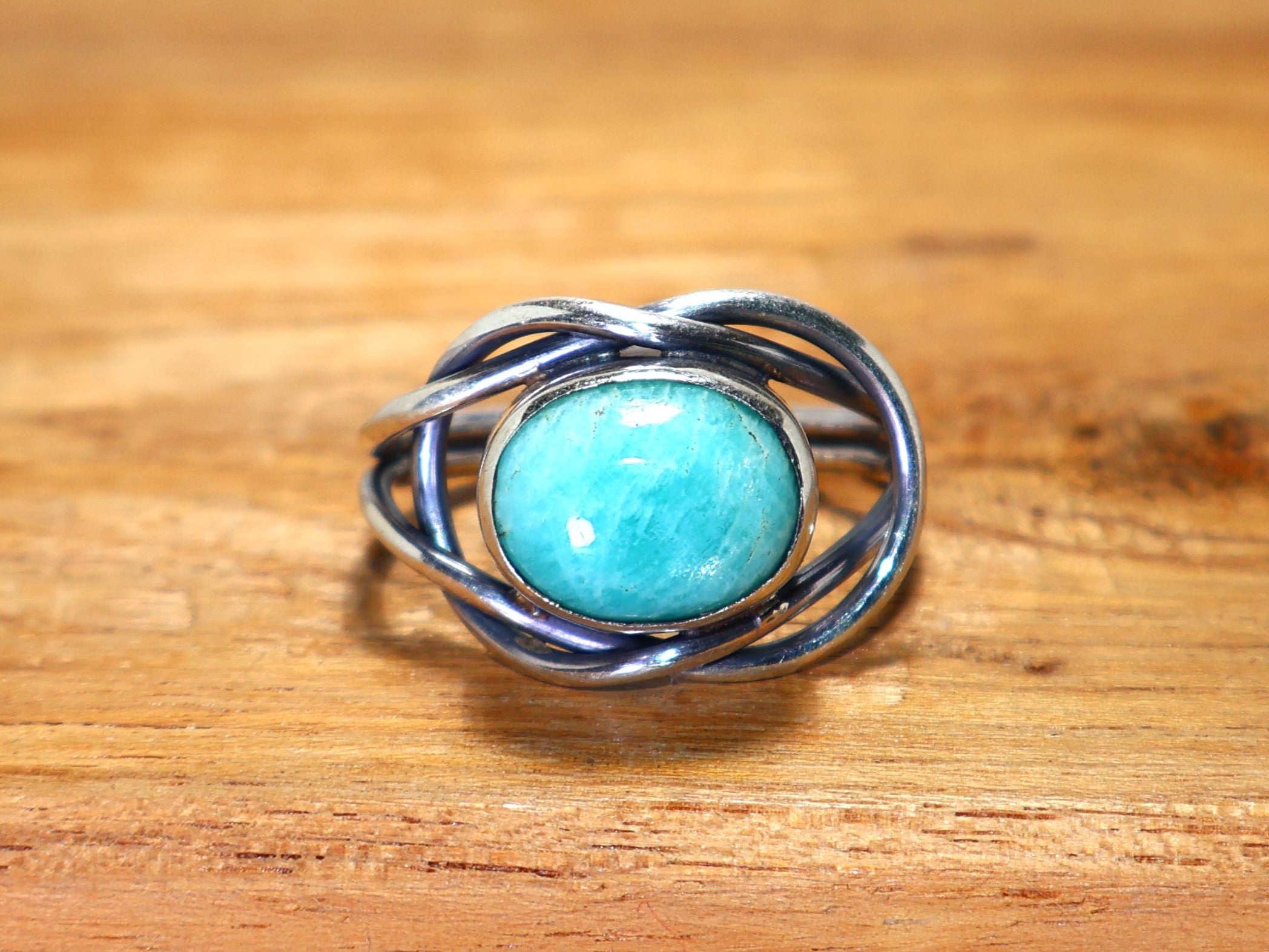 Natürlicher Larimar Ring 925 massiver Sterlingsilberring Handgefertigter Silberring Damenring Blauer Stein Zierlicher Ring Ovaler Edelsteinring Februar Geburtssteinring für Frauen