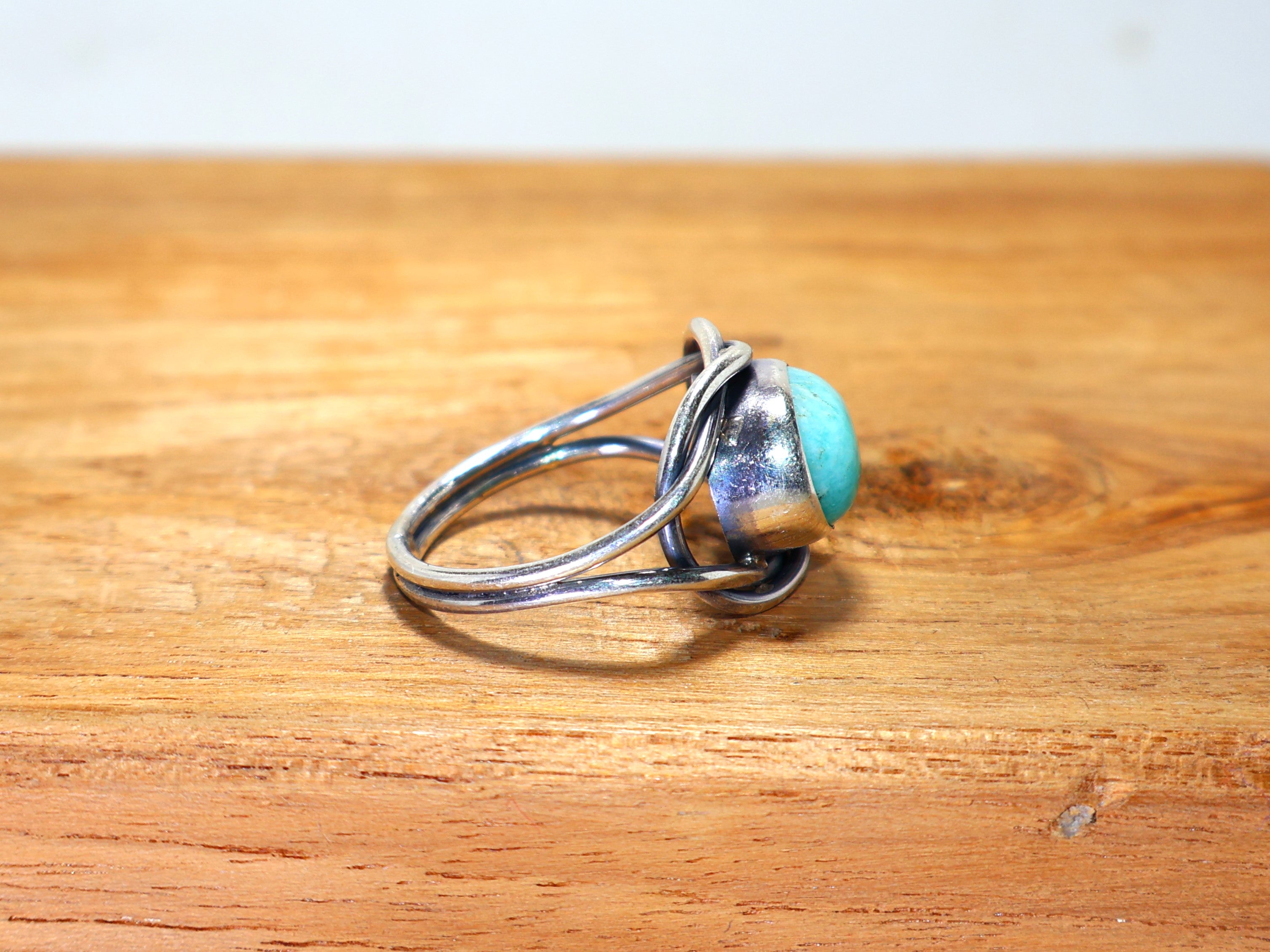 Natürlicher Larimar Ring 925 massiver Sterlingsilberring Handgefertigter Silberring Damenring Blauer Stein Zierlicher Ring Ovaler Edelsteinring Februar Geburtssteinring für Frauen