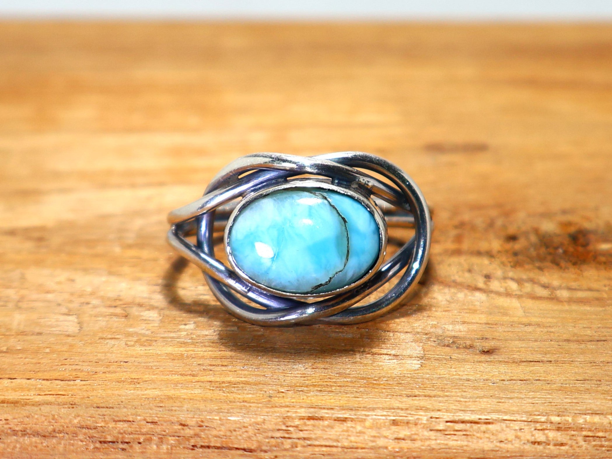 Ovaler Türkisring 925 Sterling Silberring Grüner Edelsteinring Handgemachter Ring Statement-Ring Damenring