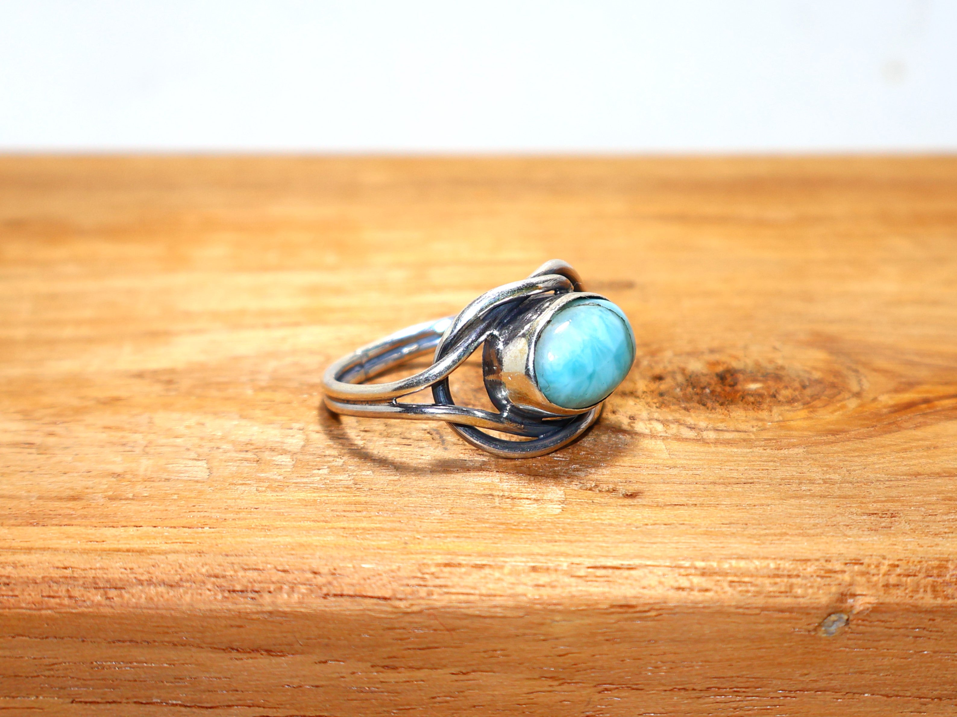 Ovaler Türkisring 925 Sterling Silberring Grüner Edelsteinring Handgemachter Ring Statement-Ring Damenring
