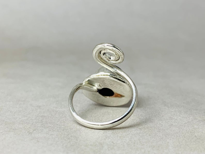 Handgemachter Schwarzer Onyx Ring Statement Ring Edelsteinring Verstellbarer Ring Boho Zierlicher Ring Damenring Geschenk Für Sie