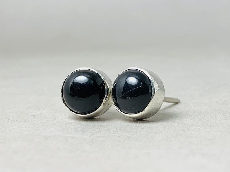 Onyx Ohrstecker 925 Silber Ohrring Sterling Silber 925 Onyx Schmuck Ohrstecker Alltag Ohrring Für Frauen