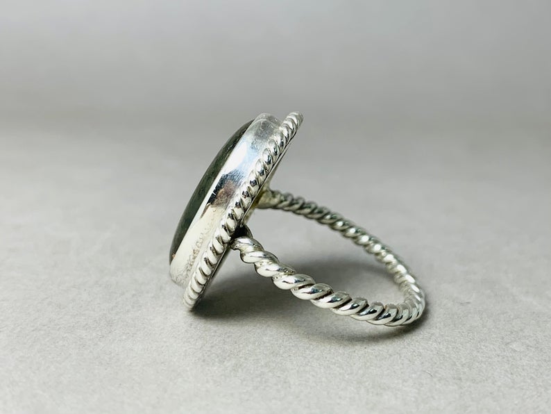Echte Labradoriet Ring 925 Zilveren Ring Edelsteen Ring Verjaardagscadeau Voor Haar Handgemaakte Ring