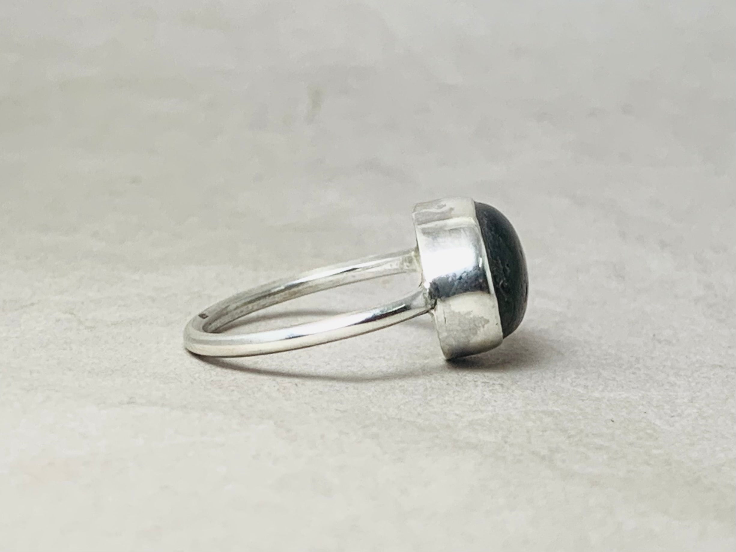 Labradorit Silberring 925 Sterling Silber Ring Ovaler Edelsteinring Stapelring Alltagsring