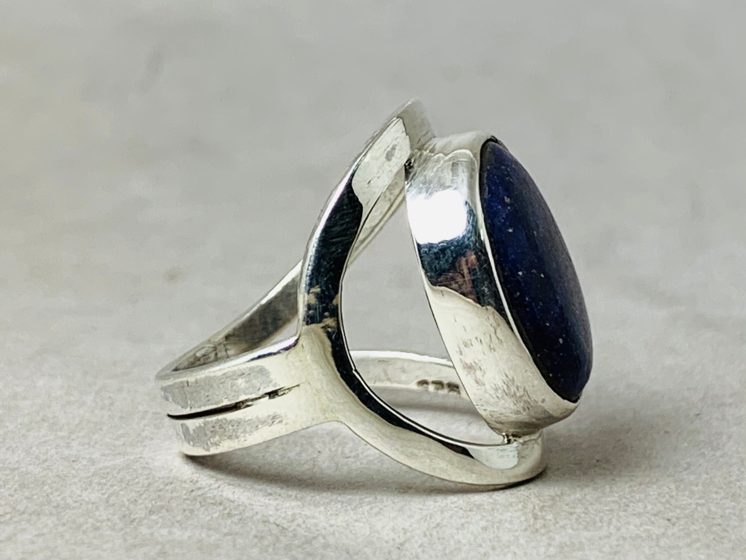 Lapislazuli Ring 925 Sterling Silber Ring für Frauen Boho Statement Ring Edelstein Ring Handgemachter Silber Lapislazuli Ring Geschenk für Sie