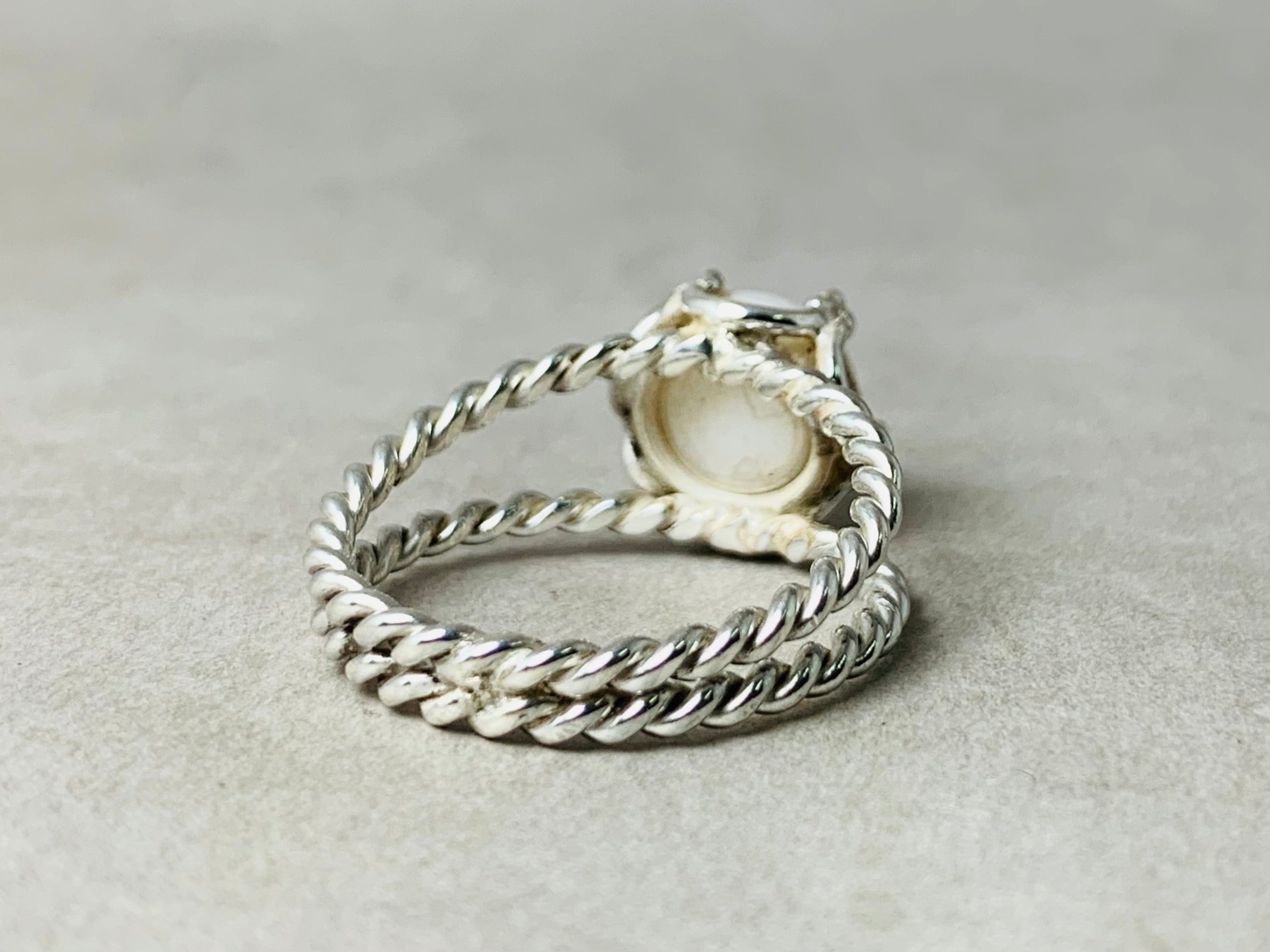 Perlenring 925er Silberring Statement Ring Süßwasserperle Handgefertigter Ring Geschenk für Sie