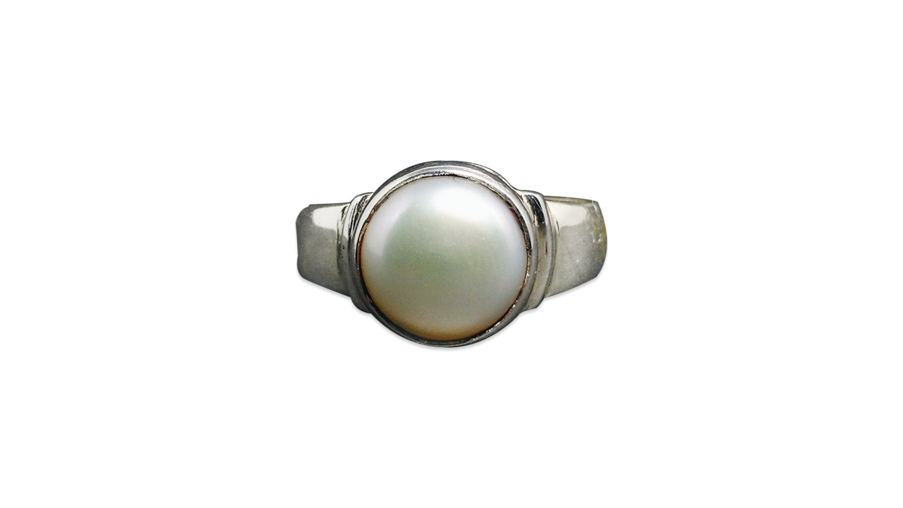 Weißer Perlenring Sterling Silber Versprechensring Für Mädchen Echte Perle Beste Freundin Ring Damenring Handgefertigter Ring