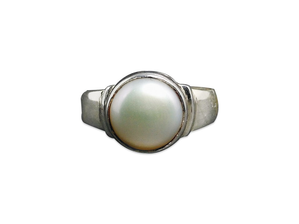 Weißer Perlenring Sterling Silber Versprechensring Für Mädchen Echte Perle Beste Freundin Ring Damenring Handgefertigter Ring