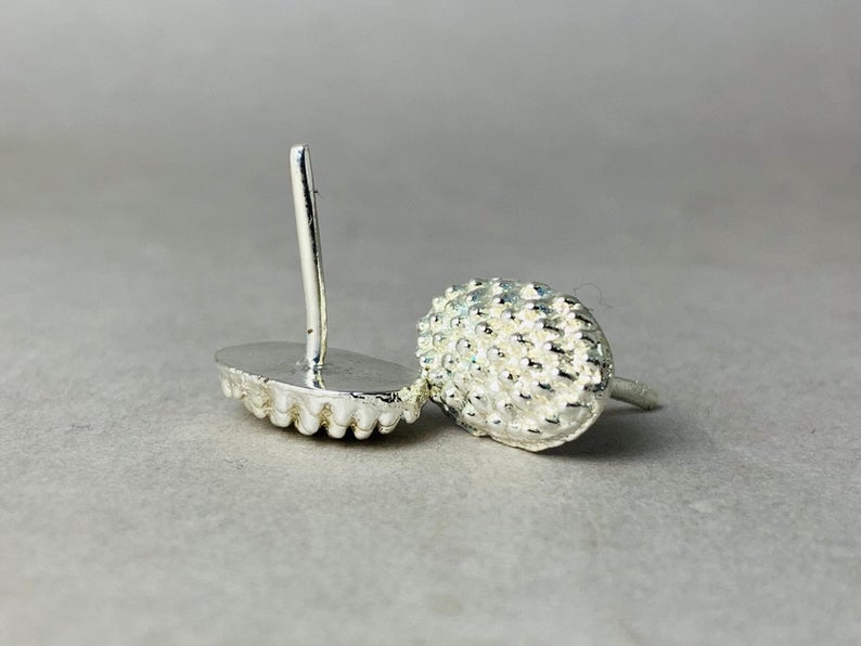 Dotted Studs Earrings 925 Silver Earrings Handmade Earrings Silver Woman Earrings Statement Earrings Jewelry for Her Everyday Earrings