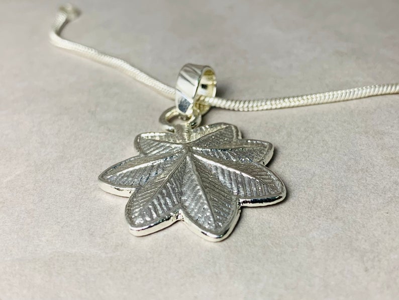 Blatt-Anhänger 925 Silber Anhänger Sterling Silber Silberblatt Anhänger Blatt-Charms Natur-Anhänger Statement-Anhänger Boho Anhänger Geschenkidee