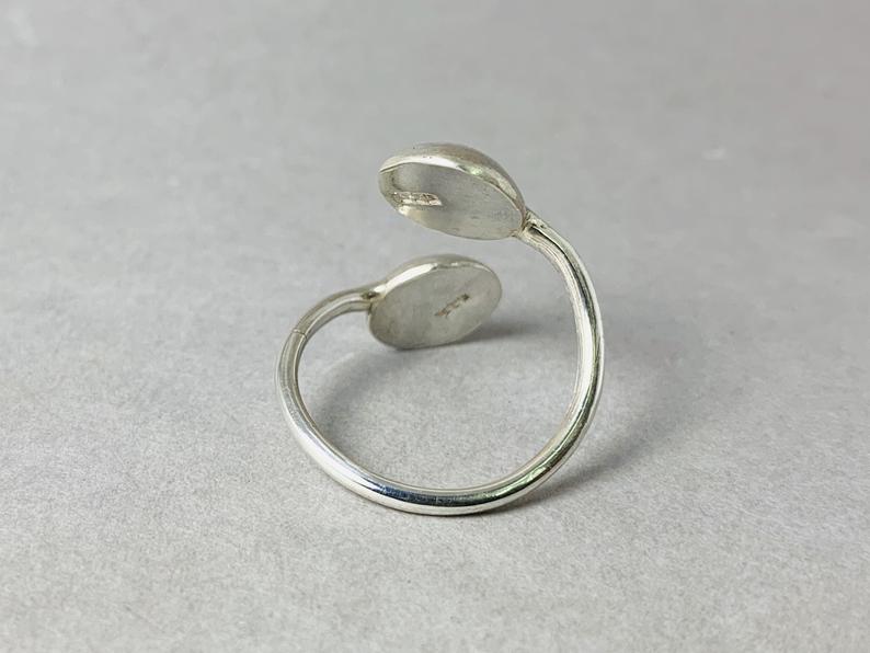 Kugelring Handarbeit 925 Sterling Silber