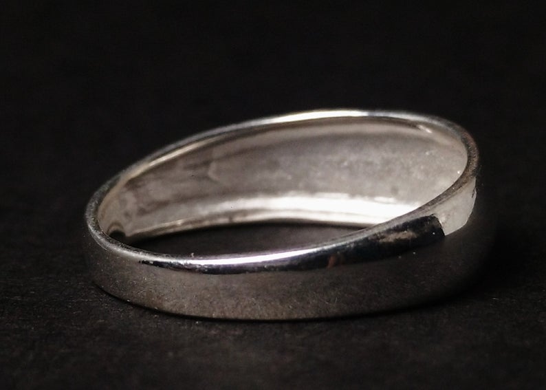 Signet Ring 925 Sterling Silver Statement Ring Silver Signet Ring Everyday Ring Unisex Ring Handmade Ring Skinny Ring