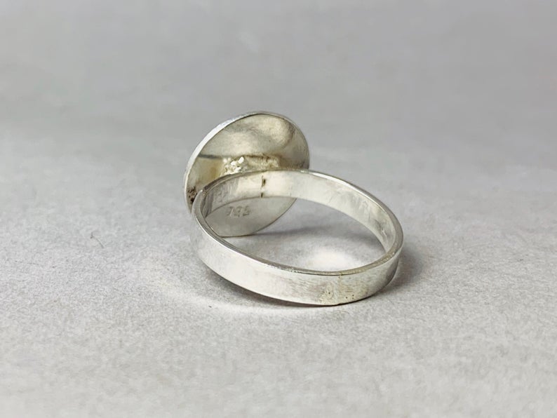 Hammered Disc Ring Circle Ring 925 Sterling Silver Ring Gift For Her Everyday Ring Handmade Ring