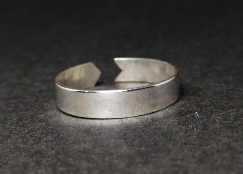 Arrow Ring 925 Sterling Silver Adjustable Statement Band Ring Handmade Ring Gift For Her
