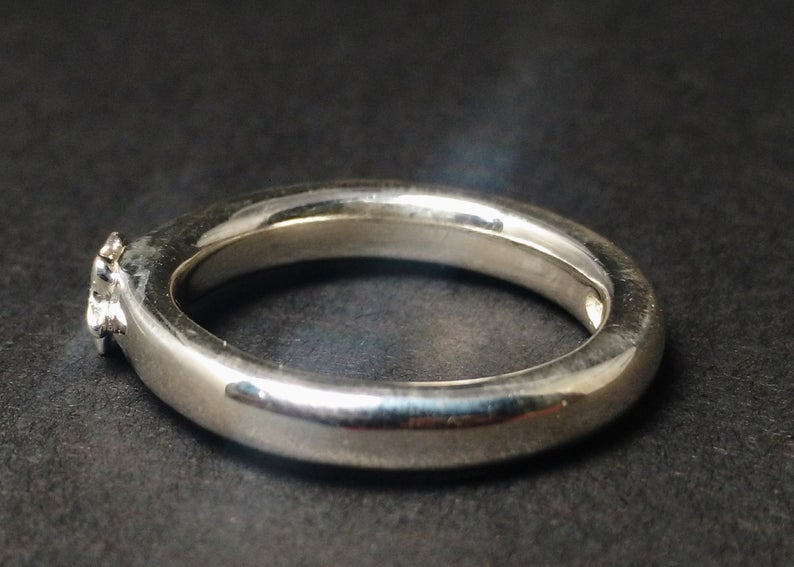 Zierlicher Sternring 925er Sterlingsilber Statement Ring Versprechensring Sternbandring Zarter Ring