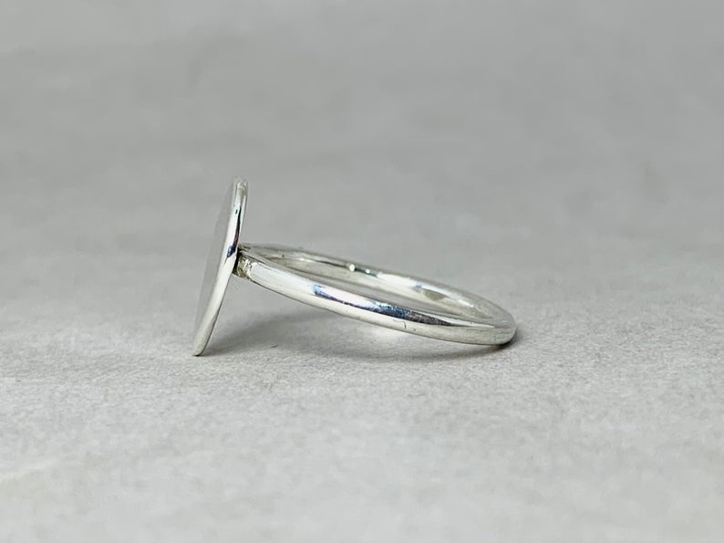 Zierlicher Tropfenring 925 Sterling Silber Minimalistischer Birnenform Ring Alltagsring Boho Ring Stapelring