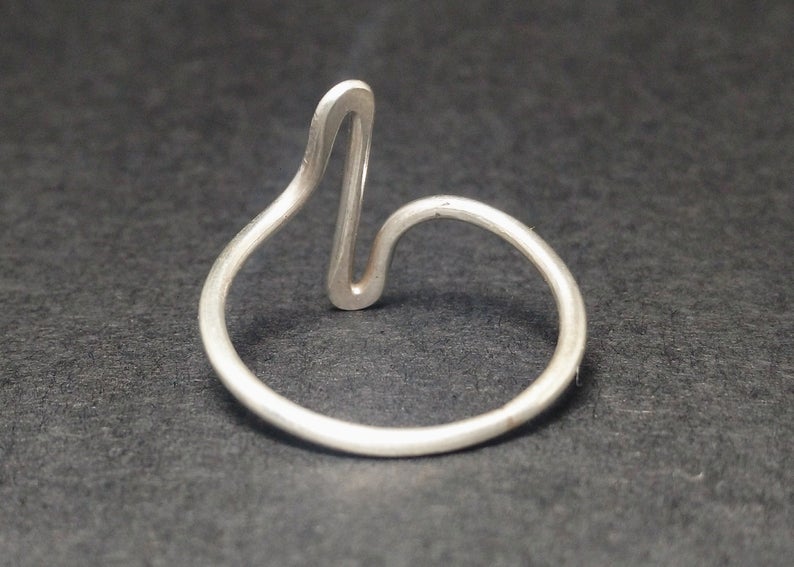 Herzschlag Ring 925 Sterling Silber Zarter Ring Herzschlag Schmuck Handgemachter Feinsilber Ring Schlichter Ring