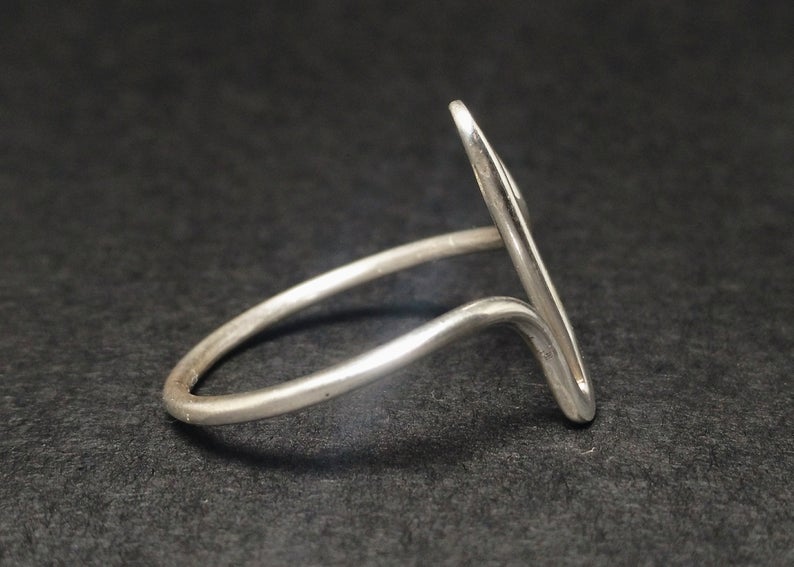 Herzschlag Ring 925 Sterling Silber Zarter Ring Herzschlag Schmuck Handgemachter Feinsilber Ring Schlichter Ring