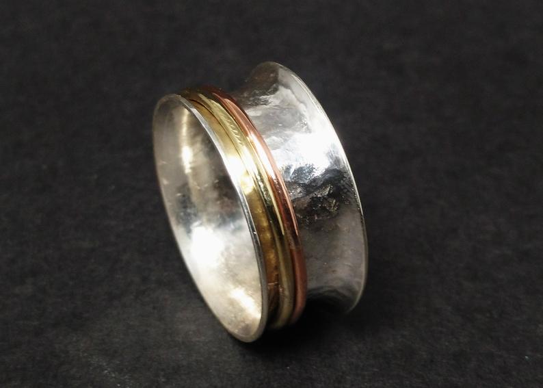 Spinnerring für Damen, 925er Sterlingsilber, Silberring, Meditationsring, Geschenkring für Sie
