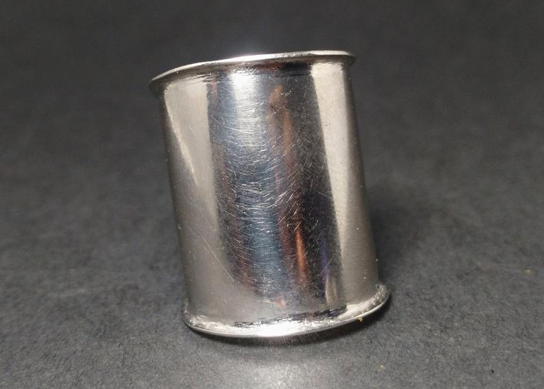 Breiter Bandring Verstellbarer Ring 925 Sterling Silber Handgemachter Schlichter Band Silberring Alltagsring