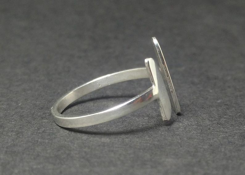Doppelter Stabring 925 Sterling Silberring Verstellbarer Ring Stapelring Zarter Ring Handgemachter Ring