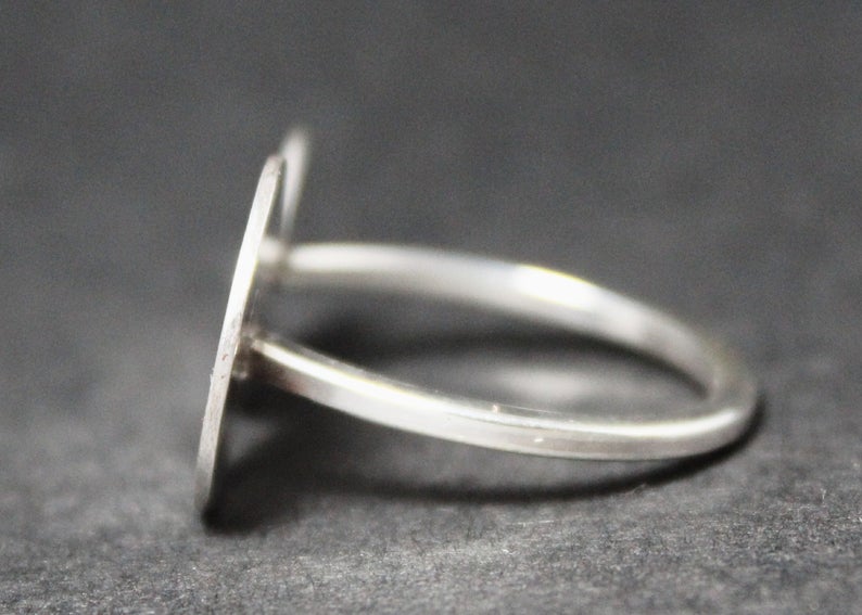 Doppelring 925er Sterlingsilber Kreis Verstellbarer Ring Einfacher handgefertigter Ring Geschenk für Sie