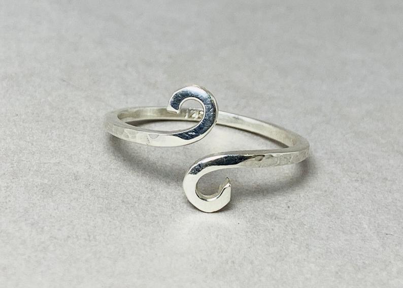 Sterling Silber Spiralring Handgemachter Wirbelring Schlichter Silberring Minimalistischer Boho Ring Geschenk Für Sie