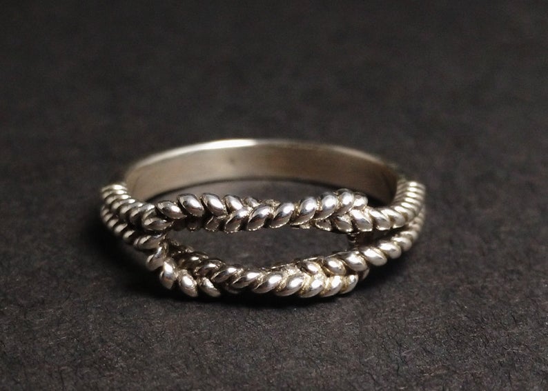 925 Sterling Silber Knotenring Unendlichkeitsring Freundschafts-Versprechensring für Sie Liebesring