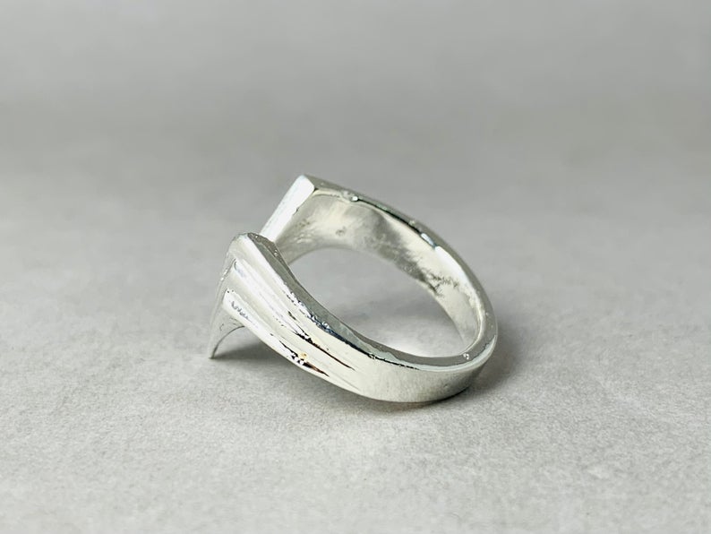 V-förmiger Ring 925er Sterling Silber Chevron Ring Zarter Boho Ring Versprechensring Statement-Ring