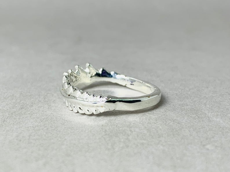 Blatt Ring 925 Sterling Silber Ring Handgemachter Ring Verlobungsring Stapelring Naturschmuck Zarter Blatt Ring
