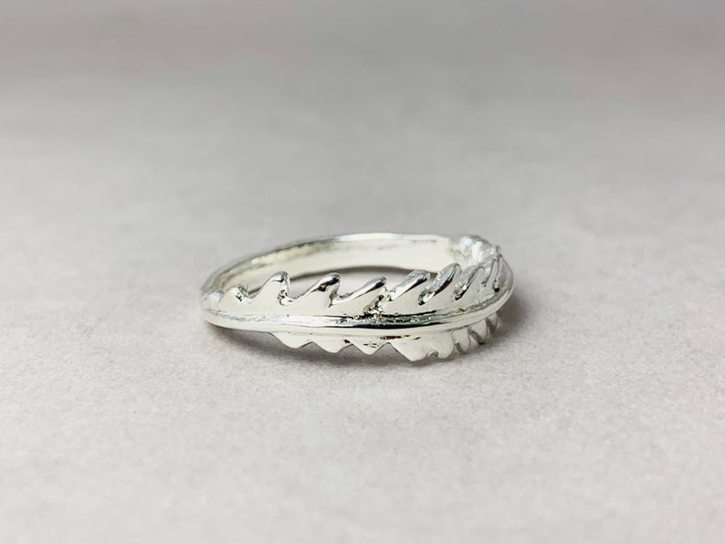 Blatt Ring 925 Sterling Silber Ring Handgemachter Ring Verlobungsring Stapelring Naturschmuck Zarter Blatt Ring