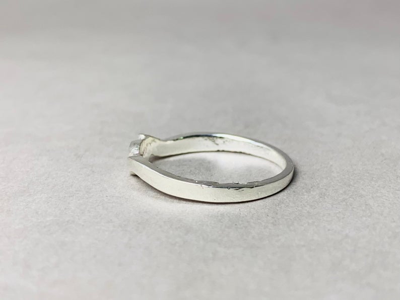 Silberbandring 925er Silberring Boho Ring Silberschmuck Damen Stapelring Handgemachter Ring Alltagsring Geschenk für Sie Geschenkring