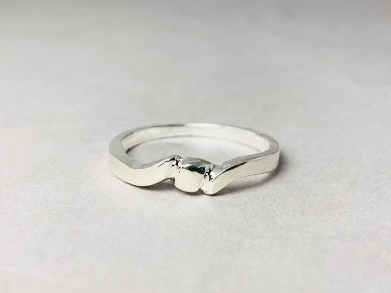 Silberbandring 925er Silberring Boho Ring Silberschmuck Damen Stapelring Handgemachter Ring Alltagsring Geschenk für Sie Geschenkring