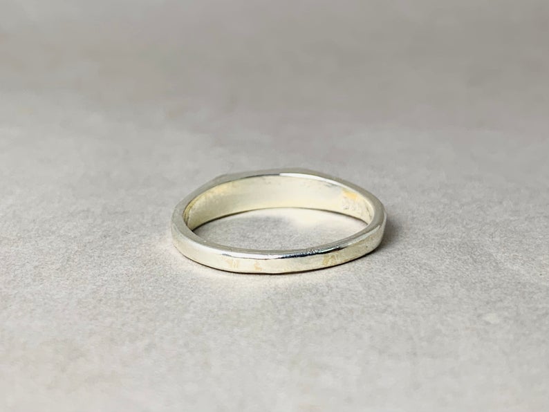 Bandring 925 Sterling Silber Ring Boho Zierlicher Ring Handgemachter Ring Silber Versprechensring Einzigartiges Geschenk für sie