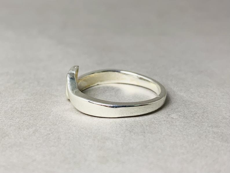Ozean Wellen Ring 925er Massiv Silber Ring Wellenring Silberband Ring Einzigartiger Ring Alltagsring Geschenk Für Sie