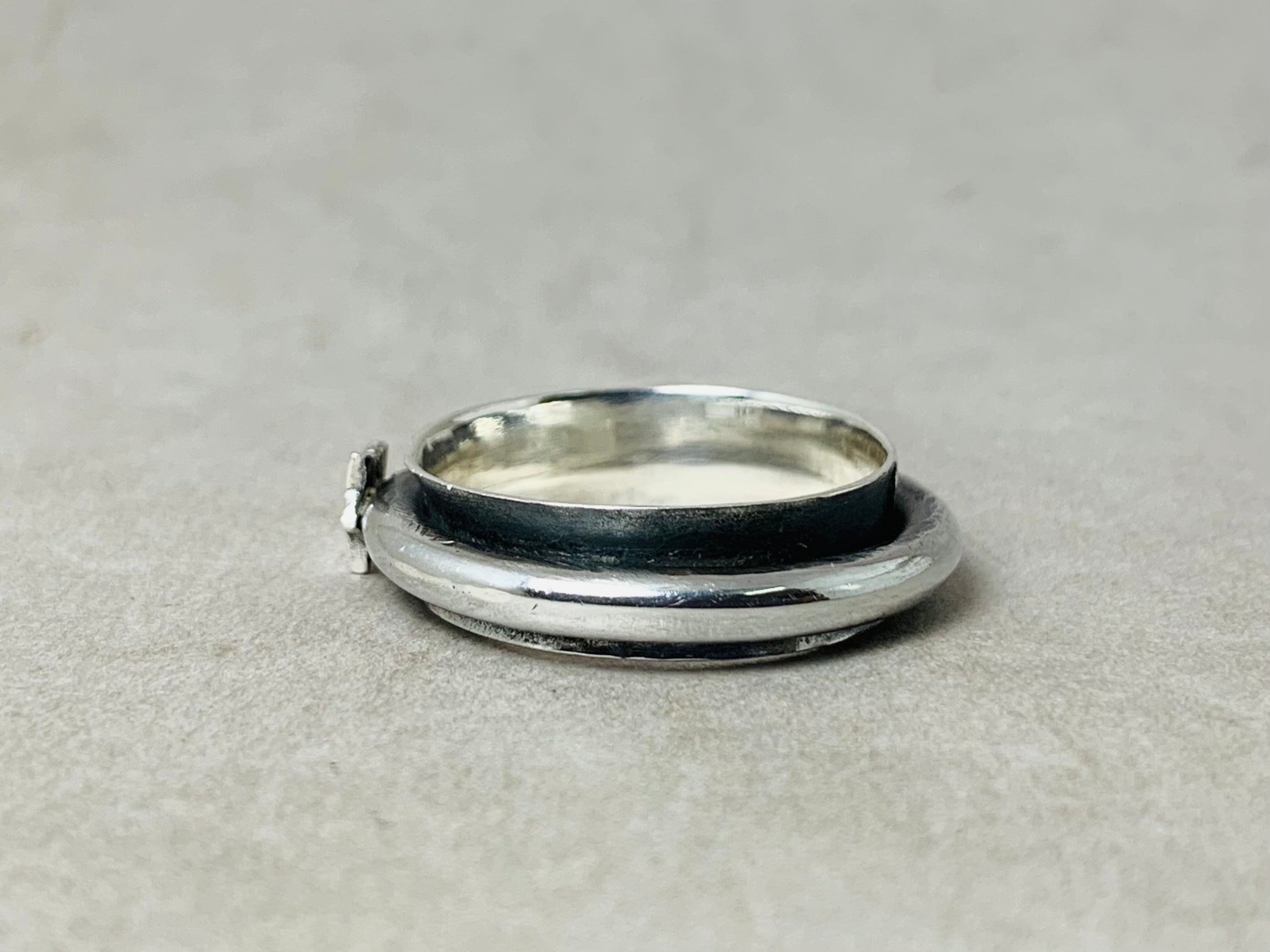 Stern-Spinner-Ring 925 Sterling Silber Ring Statement Ring Handgefertigter Ring Meditationsring Fidget Ring Schwerer Spinner-Ring