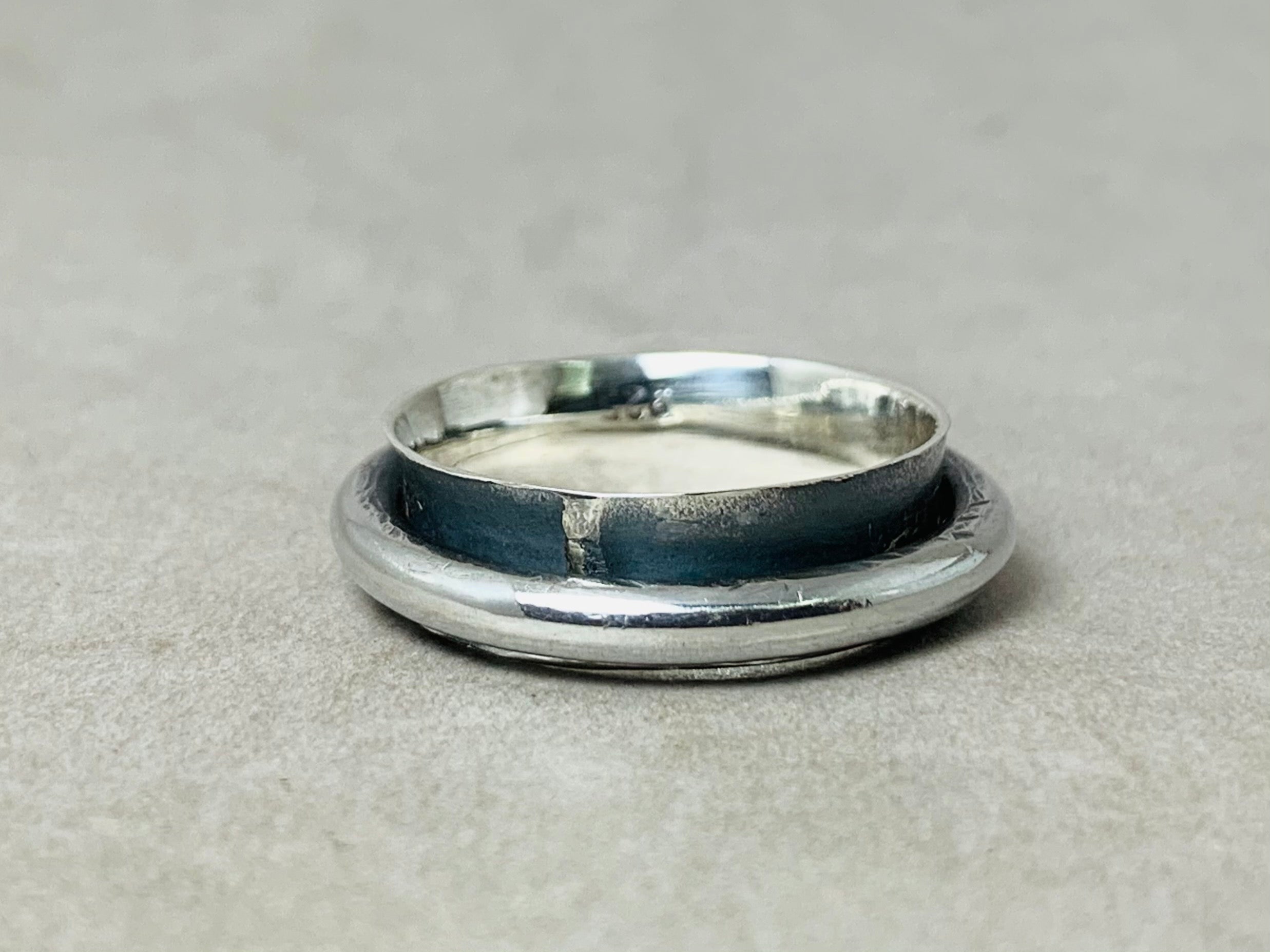Stern-Spinner-Ring 925 Sterling Silber Ring Statement Ring Handgefertigter Ring Meditationsring Fidget Ring Schwerer Spinner-Ring