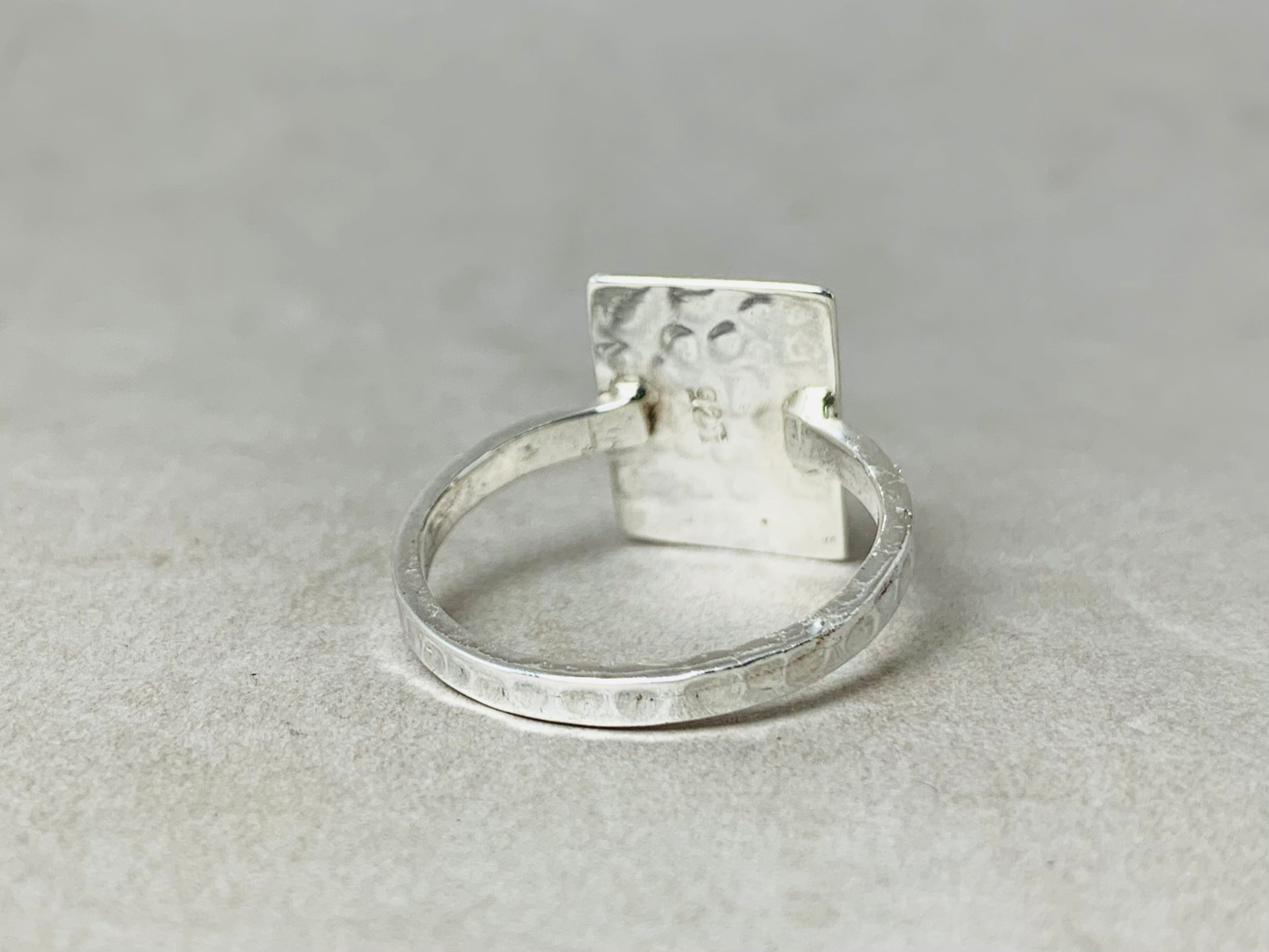 Gehämmerter Silberring 925 Silberring Alltagsring Geschenk für sie Moderner Ring