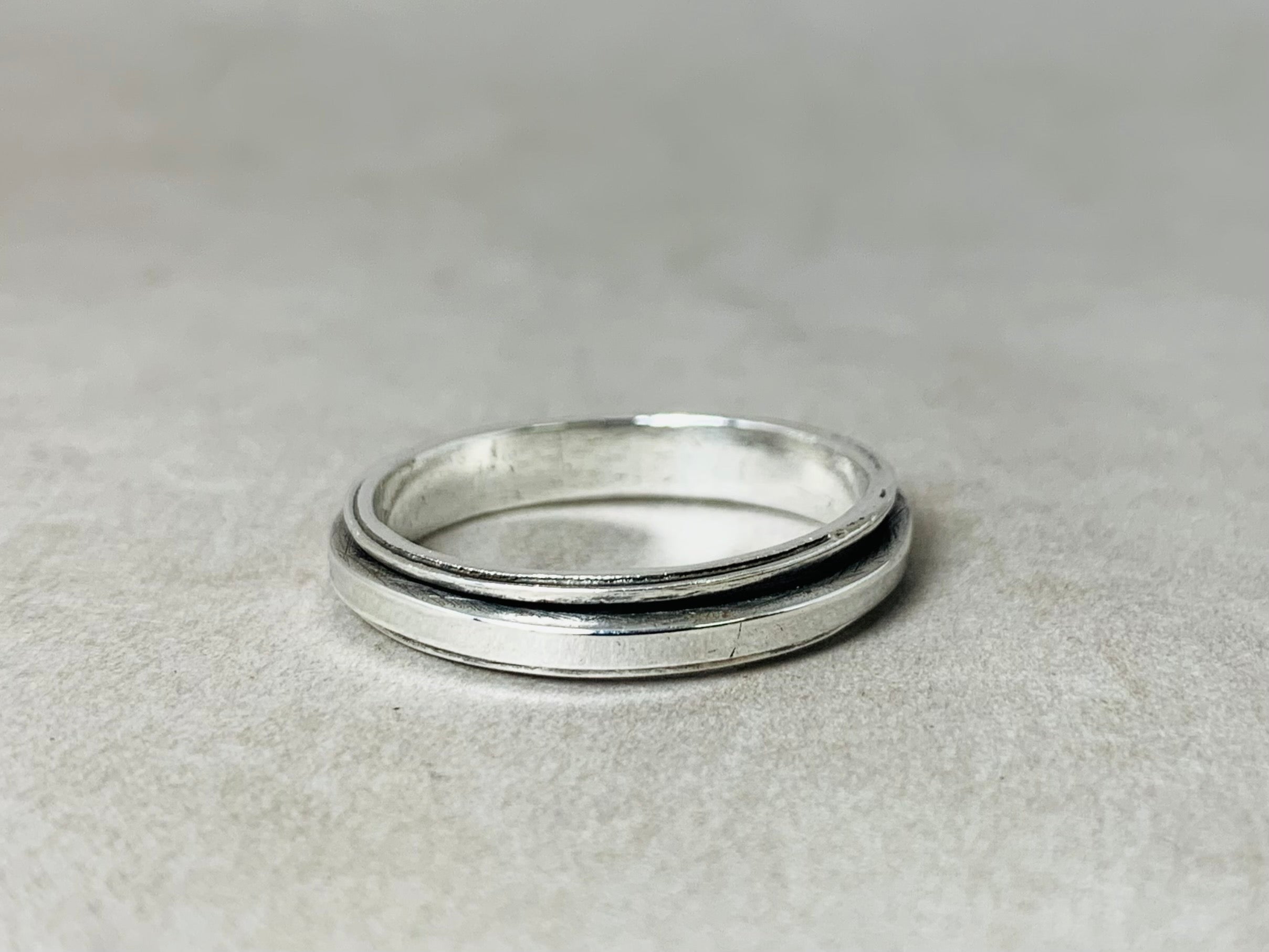Silver Spinner Ring 925 Sterling Silver Ring Handmade Statement Everyday Ring Simple Silver Ring