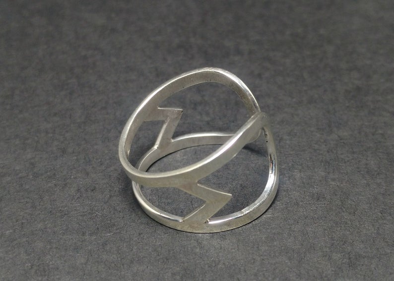 Dubbele Band Ring 925 Sterling Zilver Open Band Ring Verstelbare Handgemaakte Ring Zilveren sieraden