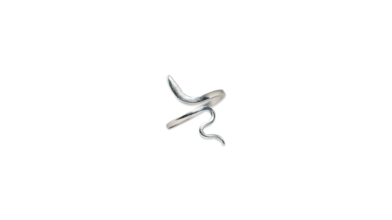 Silberner Schlangenring 925 Sterling Silber Handgemachter verstellbarer Ring Tierring Böhmischer Ring Stapelring Geschenkring