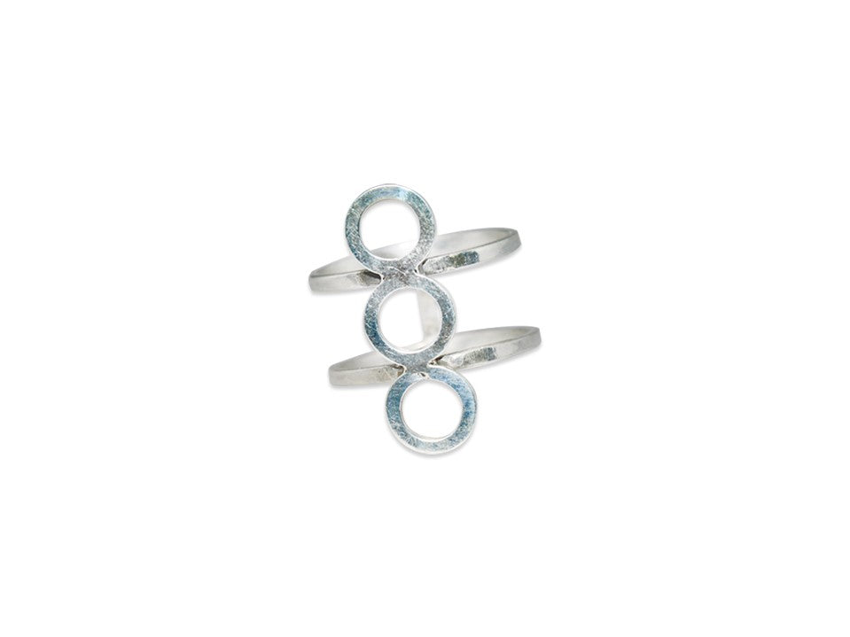 Kreisbandring 925 Sterling Silber Handgemachter Silberbandring Breiter Bandring Silberschmuck