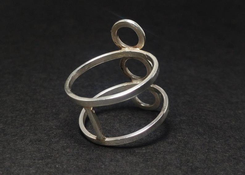 Circle Band Ring 925 Sterling Silver Handmade Silver Band Ring Wide Band Ring Silver Jewelry