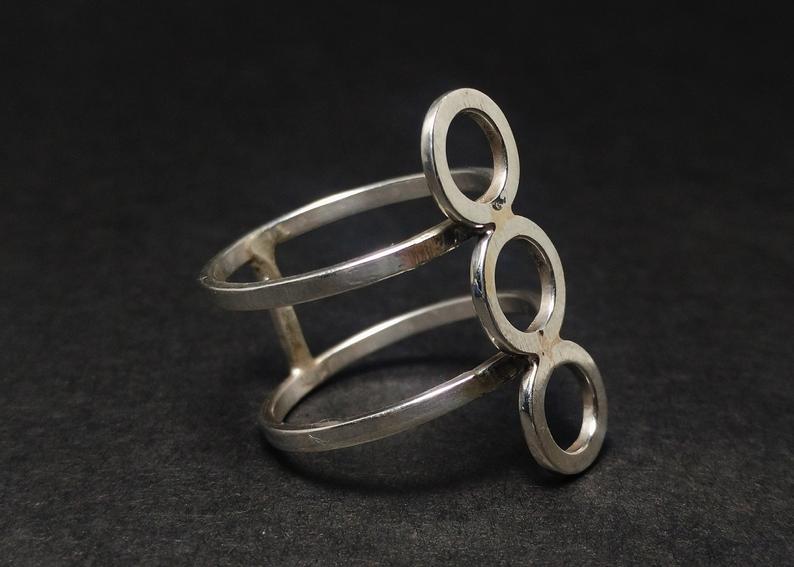 Circle Band Ring 925 Sterling Silver Handmade Silver Band Ring Wide Band Ring Silver Jewelry