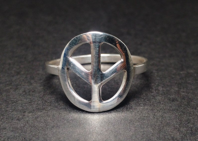 Kreis Ring 925 Sterling Silber Handgemachter Stapelring Geschenkring Runder Ring Baumring Geschenk Für Sie